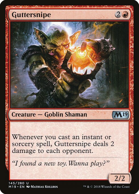 Guttersnipe — Core Set 2019 #145, art by Mathias Kollros