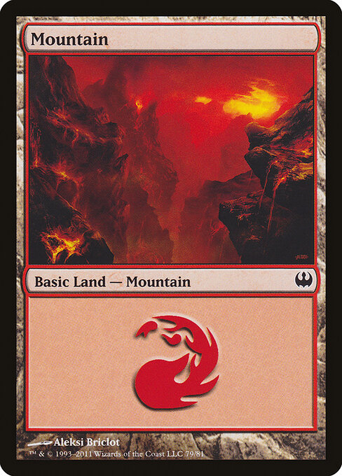 Mountain — Duel Decks: Knights vs. Dragons #79, art by Aleksi Briclot