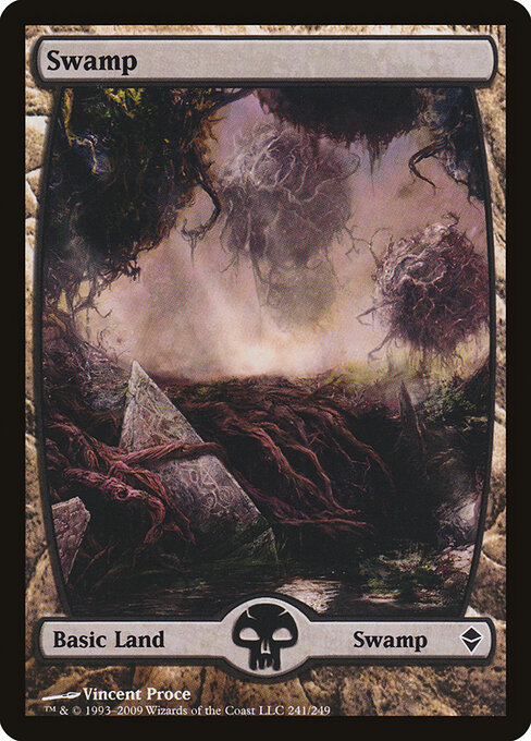 Swamp — Zendikar #241, art by Vincent Proce