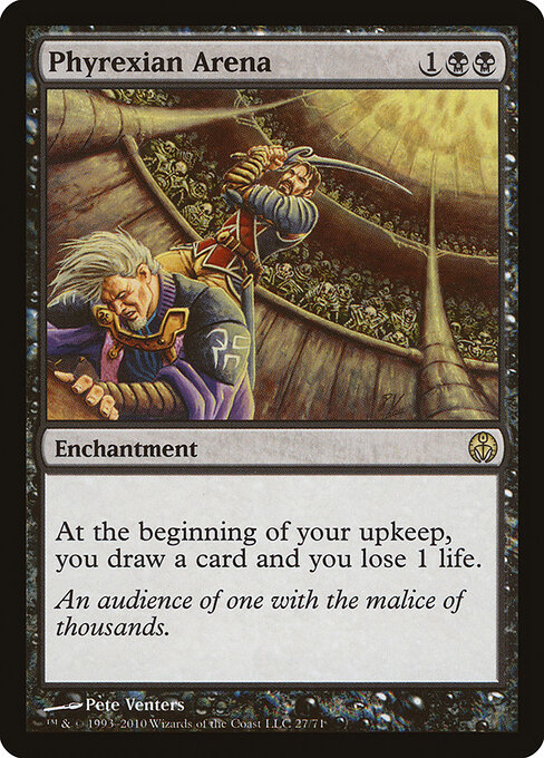 Phyrexian Arena — Duel Decks: Phyrexia vs. the Coalition #27, art by Pete Venters