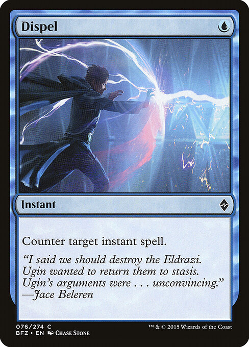 Dispel — Battle for Zendikar #76, art by Chase Stone
