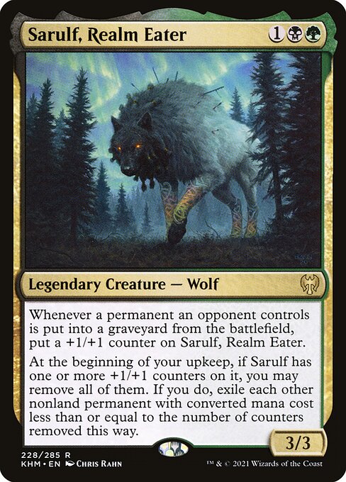 Sarulf, Realm Eater — Kaldheim #228, art by Chris Rahn
