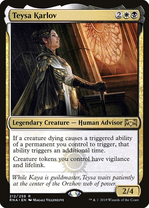 Teysa Karlov — Ravnica Allegiance #212, art by Magali Villeneuve