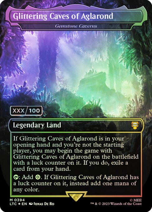 Gemstone Caverns — Glittering Caves of Aglarond — Tales of Middle-earth Commander #394z, art by Jonas De Ro