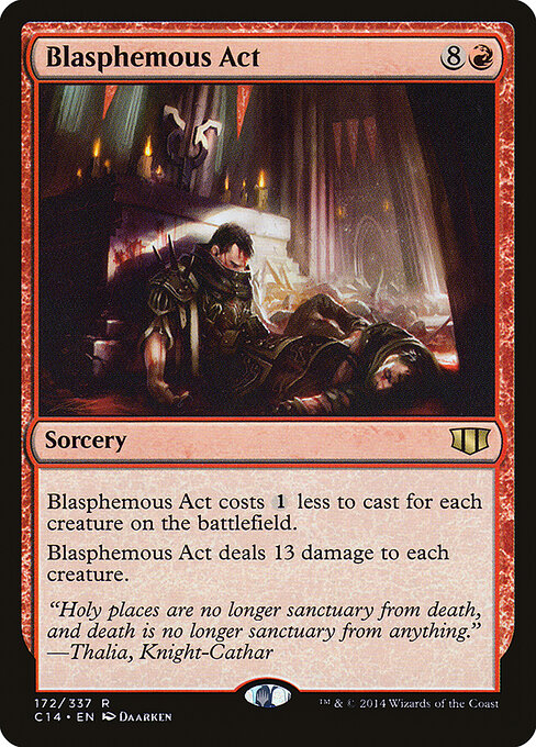 Blasphemous Act — Commander 2014 #172, art by Daarken