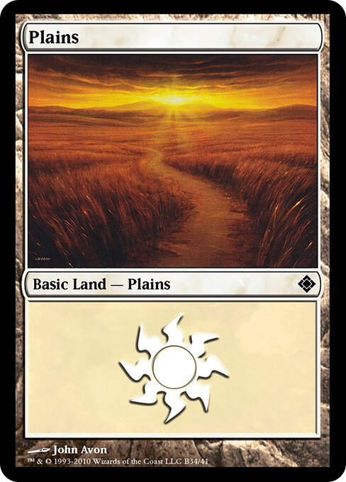 Plains — Magic Online Theme Decks #B34, art by John Avon
