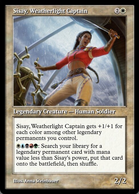 Sisay, Weatherlight Captain — Magic Online Promos #91211, art by Anna Steinbauer