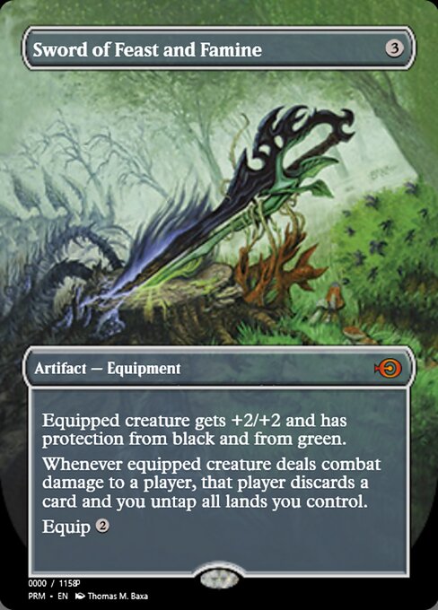 Sword of Feast and Famine — Magic Online Promos #82848, art by Thomas M. Baxa