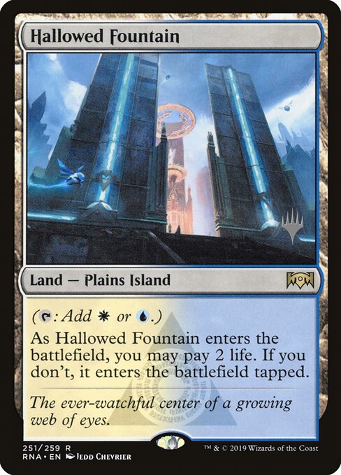 Hallowed Fountain — Ravnica Allegiance Promos #251p, art by Jedd Chevrier