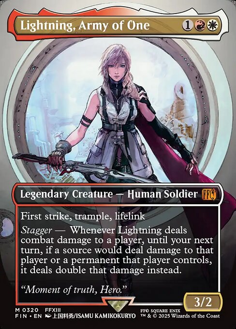 Lightning, Army of One — Final Fantasy #320, art by ISAMU KAMIKOKURYO