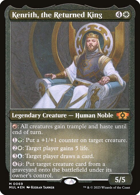 Kenrith, the Returned King — Multiverse Legends #69, art by Kieran Yanner