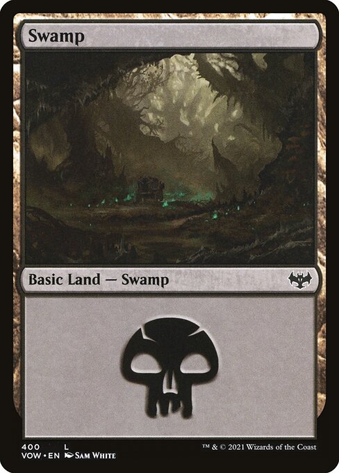 Swamp — Innistrad: Crimson Vow #400, art by Sam White