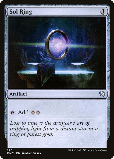 Sol Ring — Dominaria United Commander #190, art by Mike Bierek