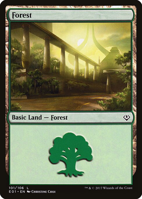 Forest — Archenemy: Nicol Bolas #101, art by Christine Choi