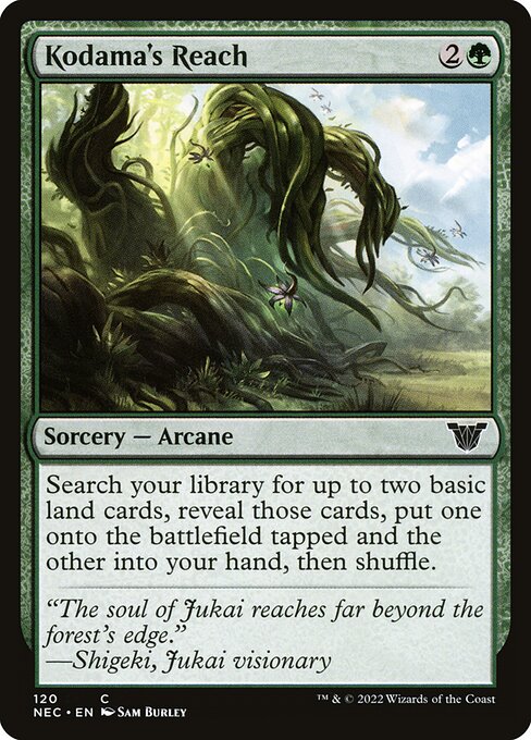 Kodama's Reach — Neon Dynasty Commander #120, art by Sam Burley