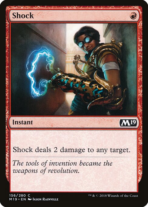 Shock — Core Set 2019 #156, art by Jason Rainville