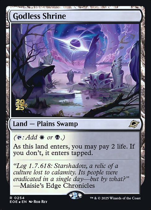 Godless Shrine — Edge of Eternities Promos #254s, art by Rob Rey