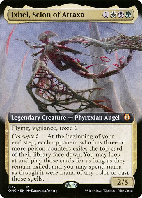 Ixhel, Scion of Atraxa — Phyrexia: All Will Be One Commander #37, art by Campbell White