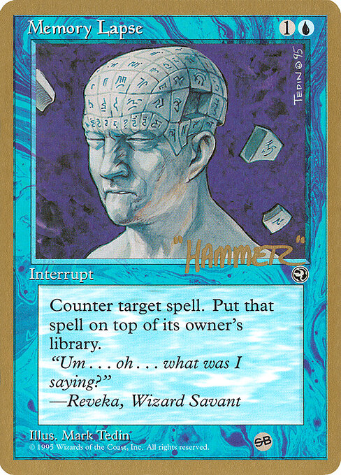 Memory Lapse — Pro Tour Collector Set #shr32bsb, art by Mark Tedin
