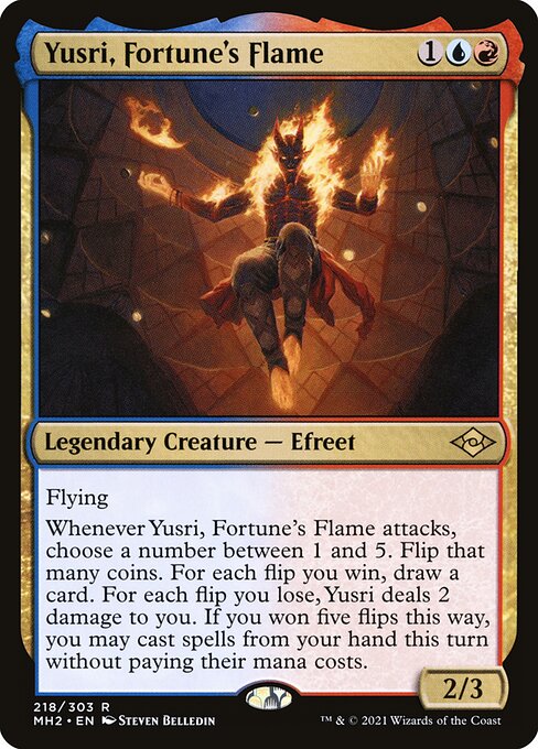 Yusri, Fortune's Flame — Modern Horizons 2 #218, art by Steven Belledin