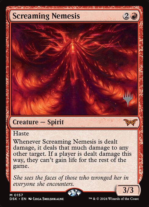 Screaming Nemesis — Duskmourn: House of Horror Promos #157p, art by Liiga Smilshkalne