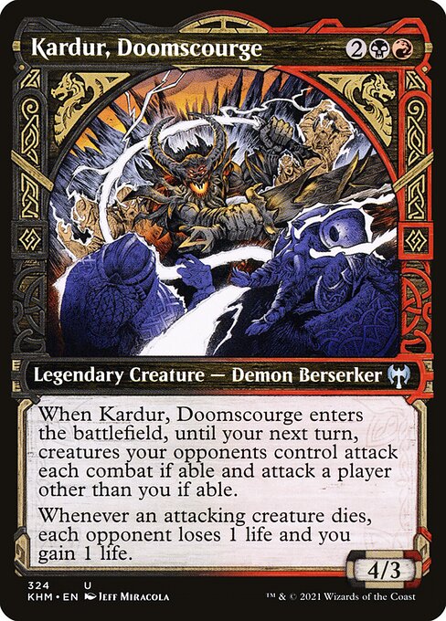 Kardur, Doomscourge — Kaldheim #324, art by Jeff Miracola