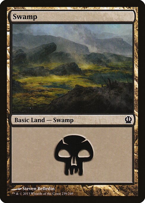 Swamp — Theros #239, art by Steven Belledin