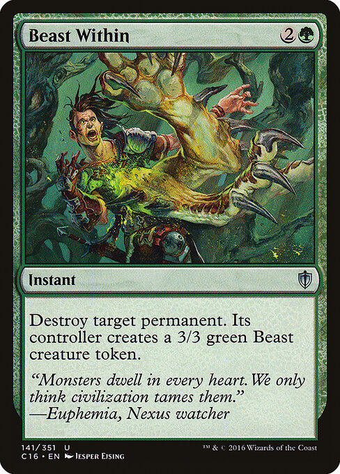 Beast Within — Commander 2016 #141, art by Jesper Ejsing