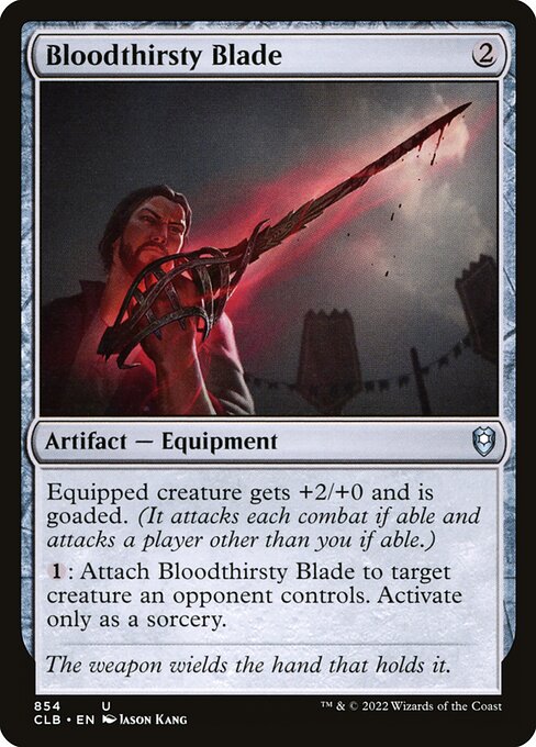 Bloodthirsty Blade — Commander Legends: Battle for Baldur's Gate #854, art by Jason Kang
