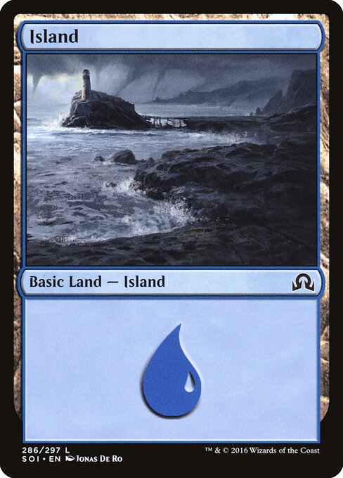 Island — Shadows over Innistrad #286, art by Jonas De Ro