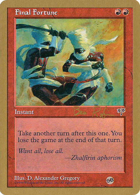 Final Fortune — World Championship Decks 1998 #br174sb, art by D. Alexander Gregory