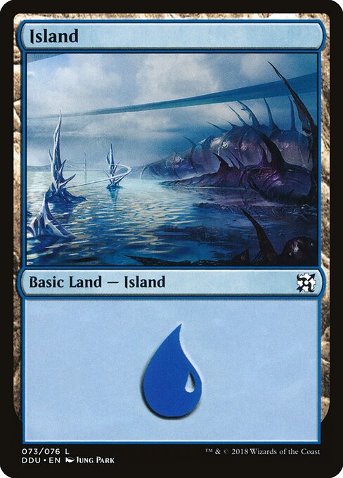 Island — Duel Decks: Elves vs. Inventors #73, art by Jung Park