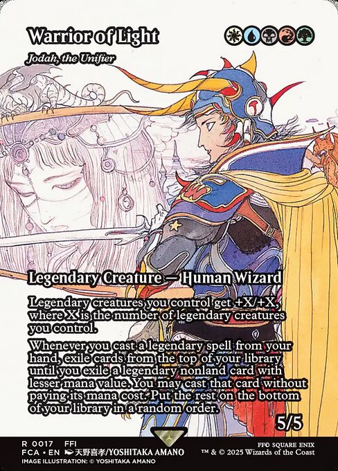 Jodah, the Unifier — Warrior of Light — Final Fantasy: Through the Ages #17, art by Yoshitaka Amano