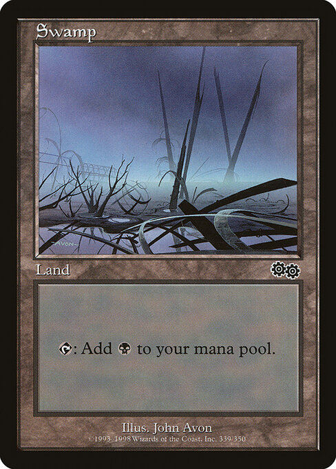 Swamp — Urza's Saga #339, art by John Avon