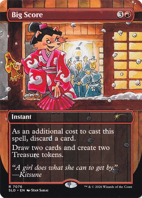 Big Score — Secret Lair Drop #7076, art by Stan Sakai