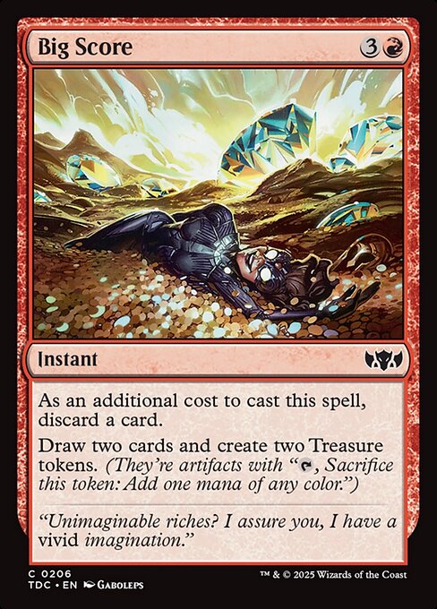 Big Score — Tarkir: Dragonstorm Commander #206, art by Gaboleps