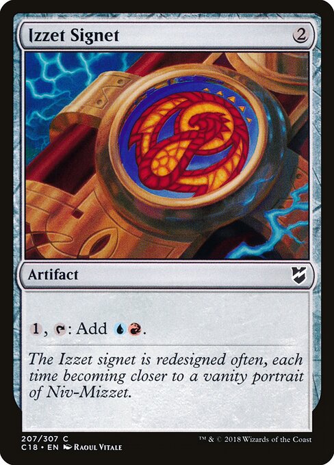 Izzet Signet — Commander 2018 #207, art by Raoul Vitale