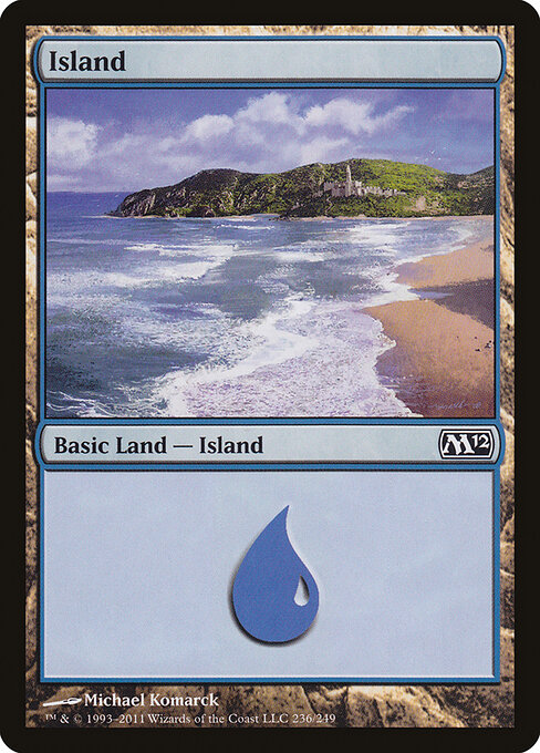 Island — Magic 2012 #236, art by Michael Komarck