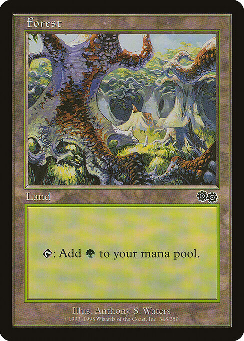 Forest — Urza's Saga #348, art by Anthony S. Waters