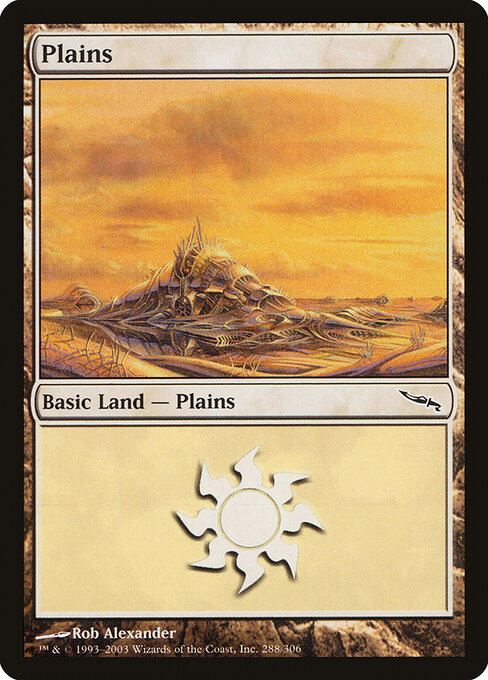 Plains — Mirrodin #288, art by Rob Alexander