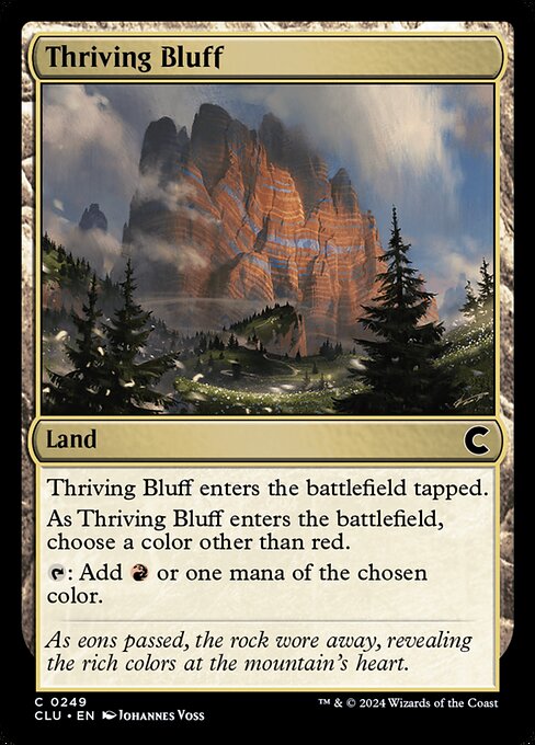 Thriving Bluff — Ravnica: Clue Edition #249, art by Johannes Voss