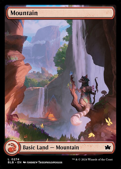 Mountain — Bloomburrow #274, art by Andrew Theophilopoulos