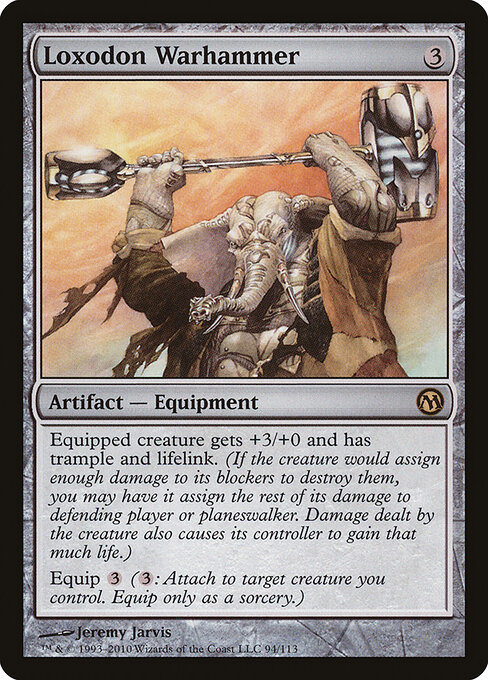 Loxodon Warhammer — Duels of the Planeswalkers #94, art by Jeremy Jarvis