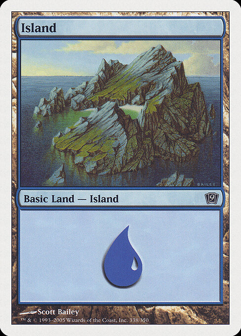 Island — Ninth Edition #338, art by Scott Bailey