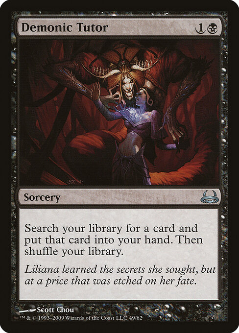Demonic Tutor — Duel Decks: Divine vs. Demonic #49, art by Scott Chou
