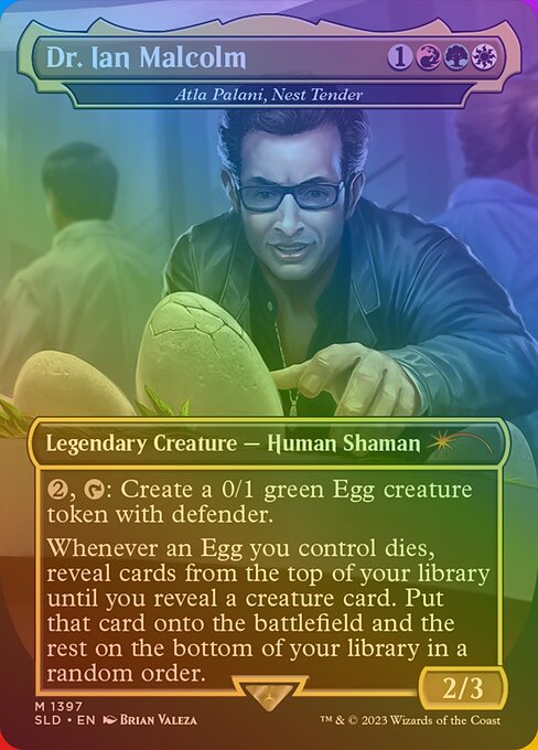 Atla Palani, Nest Tender — Dr. Ian Malcolm — Secret Lair Drop #1397★, art by Brian Valeza