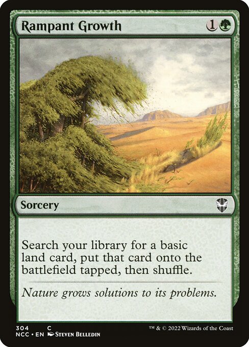 Rampant Growth — New Capenna Commander #304, art by Steven Belledin