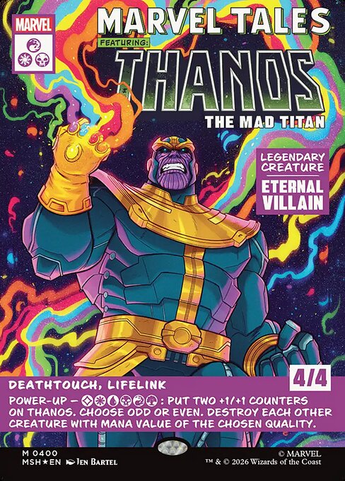 Thanos, the Mad Titan — Marvel Super Heroes #400, art by Jen Bartel