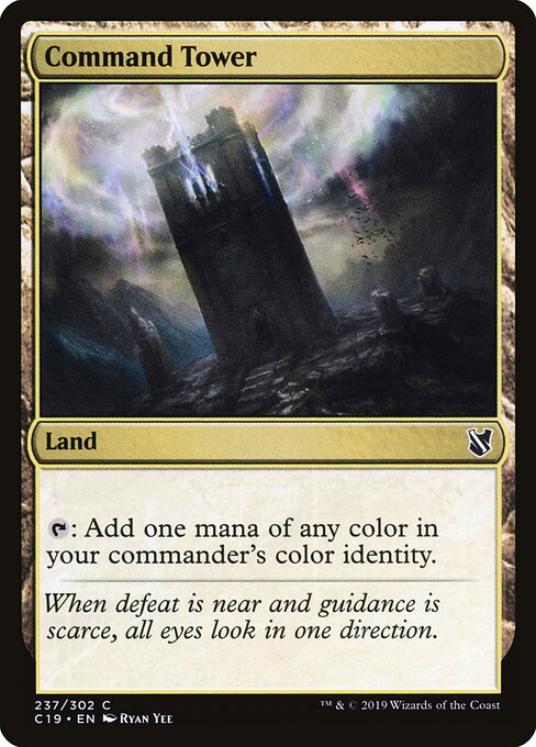 Command Tower — Commander 2019 #237, art by Ryan Yee