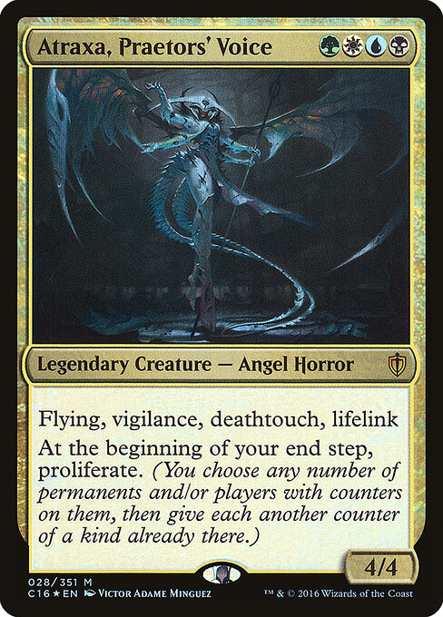 Atraxa, Praetors' Voice — Commander 2016 #28, art by Victor Adame Minguez
